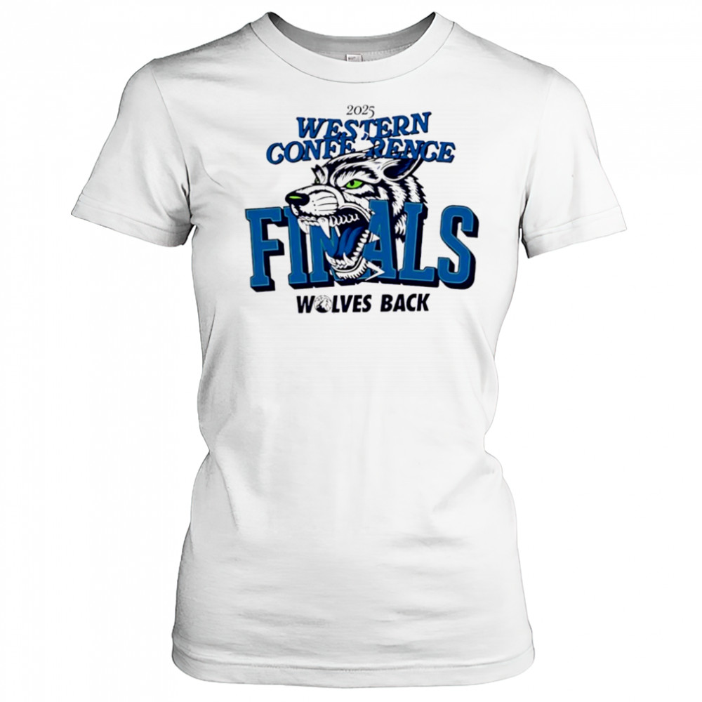 Minnesota Timberwolves 2025 Western Conference Finals Wolves back logo T shirt Women's T-shirt