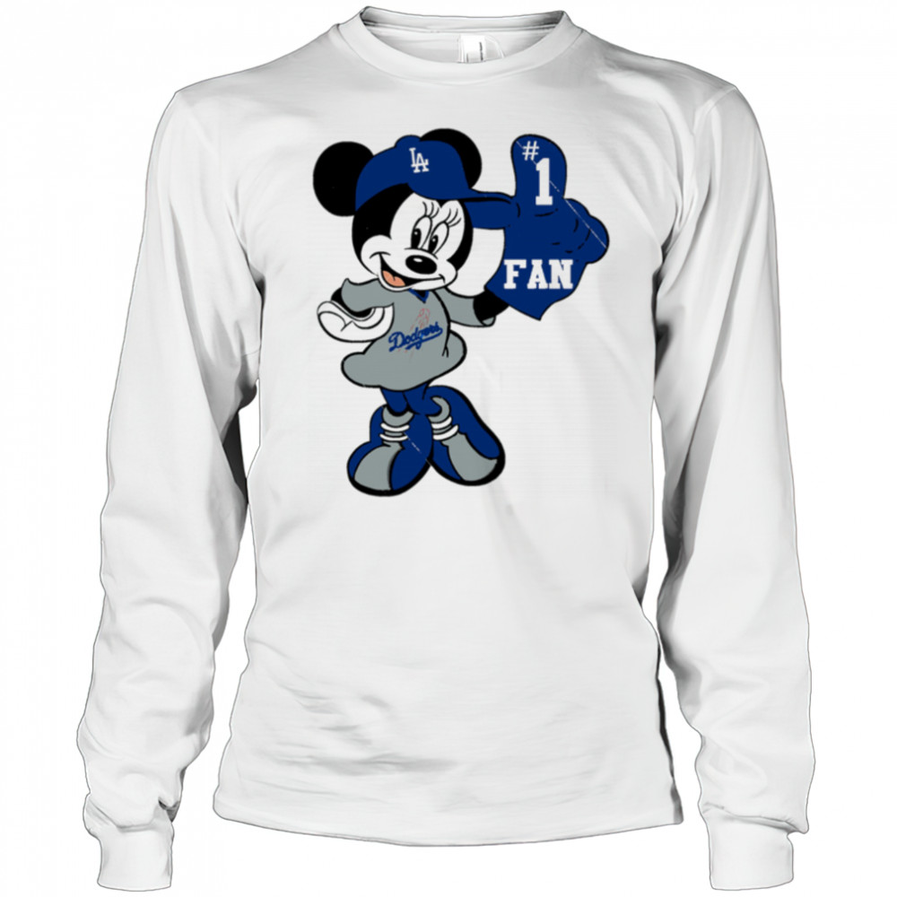 Minnie LA Dodgers Minnie Mouse Dodgers Fan Baseball shirt Long Sleeved