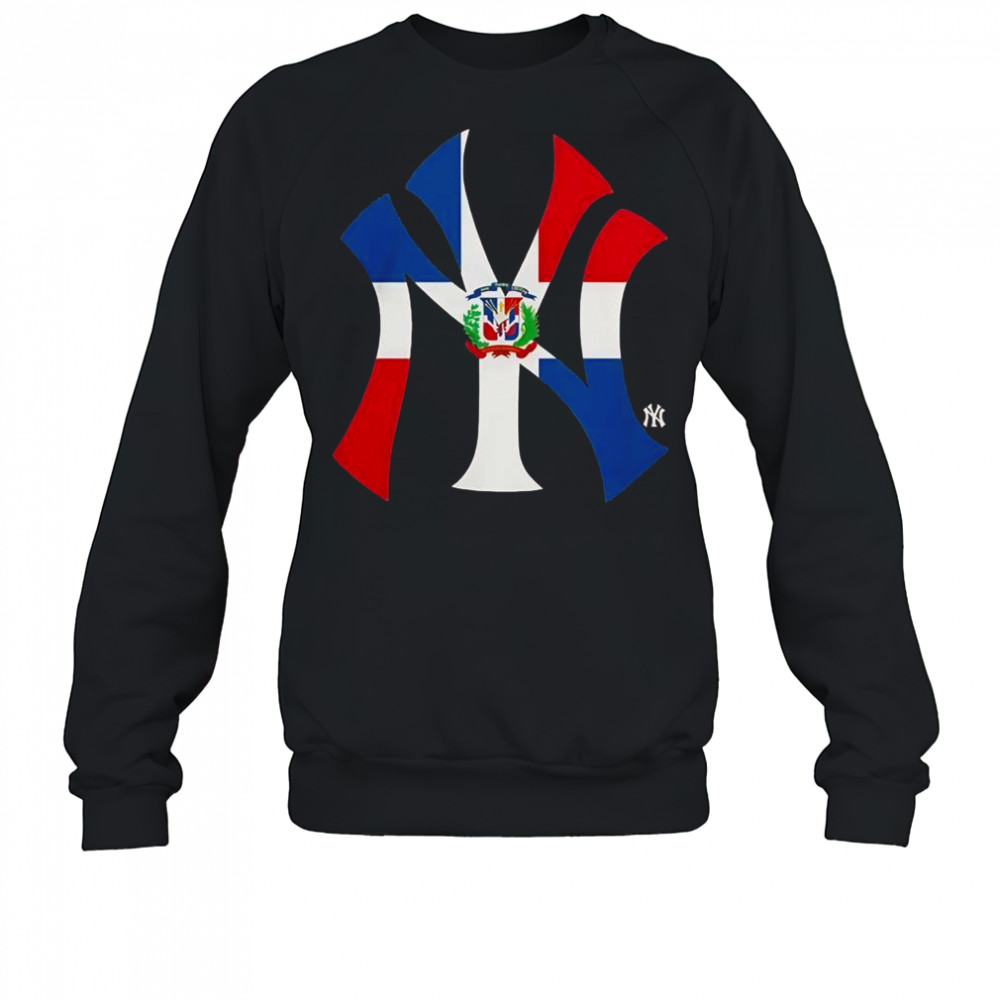New York Yankees Dominican Republic Flag Logo T-Shirt Sweatshirt
