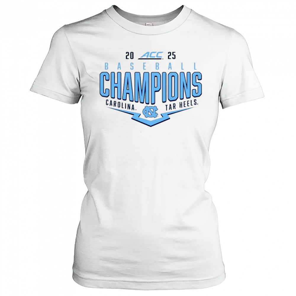 North Carolina Tar Heels NCAA ACC 2025 Baseball Conference Tournament Champions Playoff Pitch t-shirt Women's T-shirt