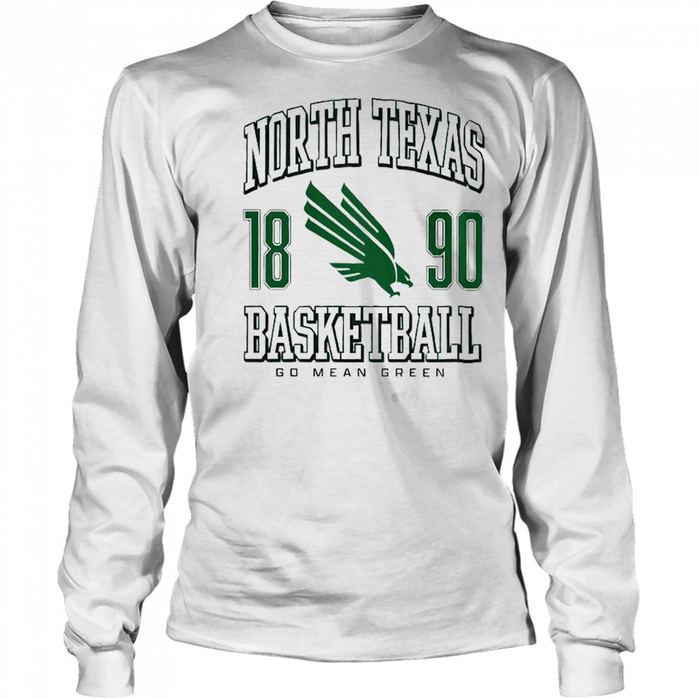 North Texas Mean Green Basketball T-Shirt Long Sleeved
