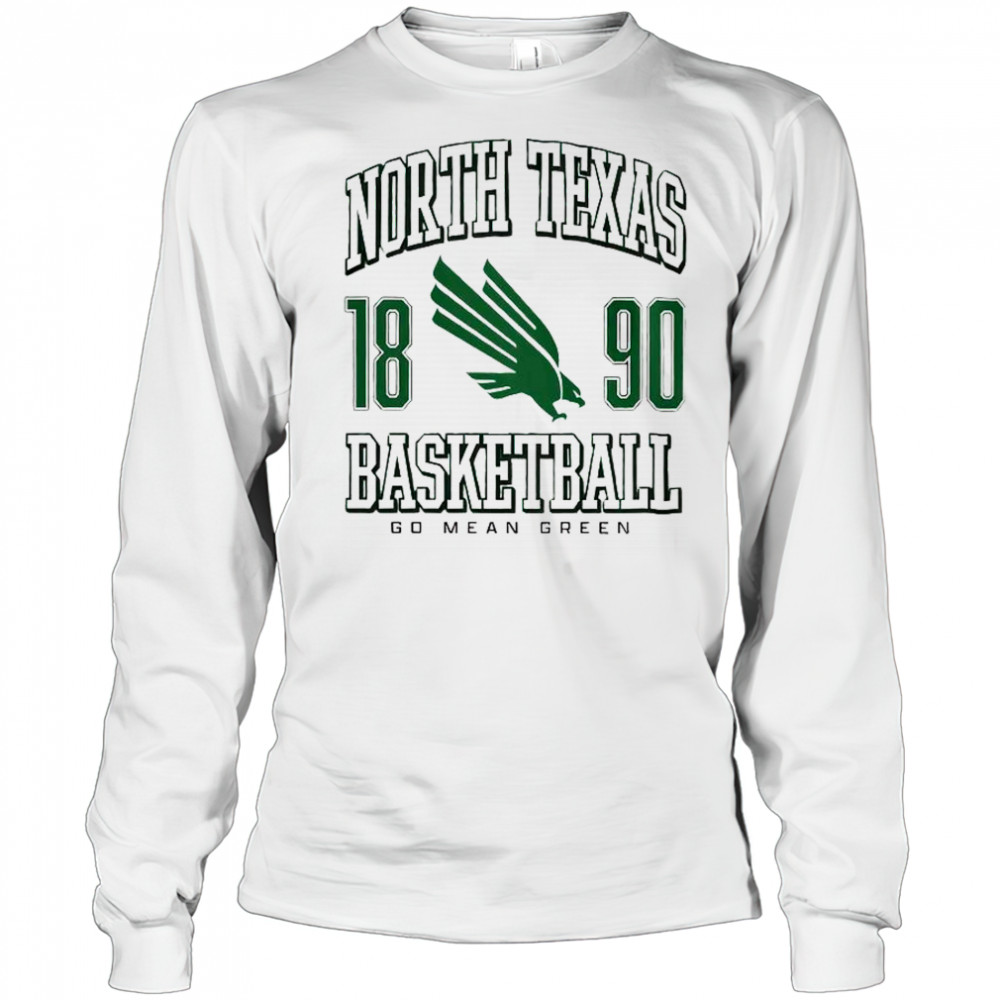 North Texas Mean Green Basketball T-Shirt Long Sleeved