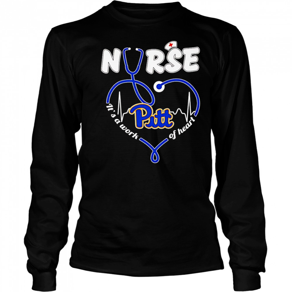 Nurse it’s a work of heart Pittsburgh Panthers shirt Long Sleeved