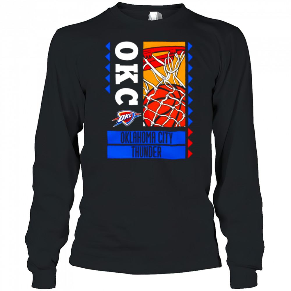 Oklahoma City Thunder basketball art shirt Long Sleeved