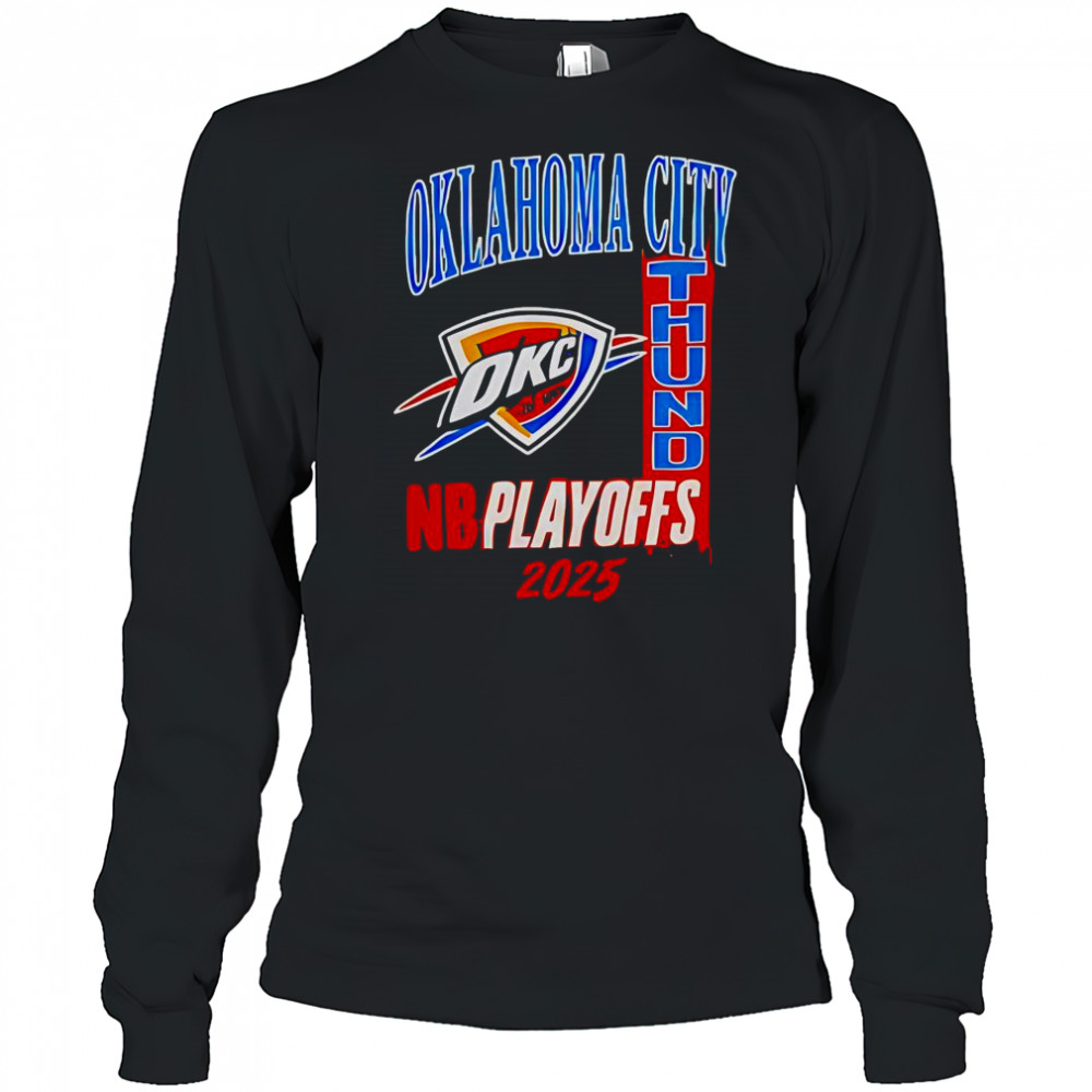 Oklahoma City Thunder NBA Playoffs 2025 Fan T-Shirt Long Sleeved