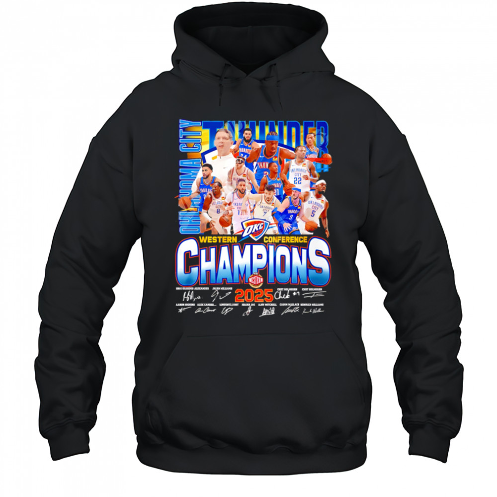 Oklahoma City Thunder Western Conference Champions 2025 Limited Edition shirt Hoodie