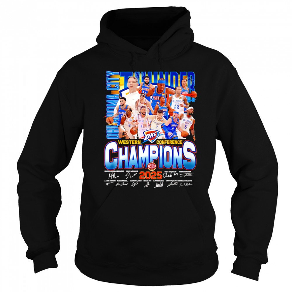 Oklahoma City Thunder Western Conference Champions 2025 Limited Edition shirt Sweatshirt