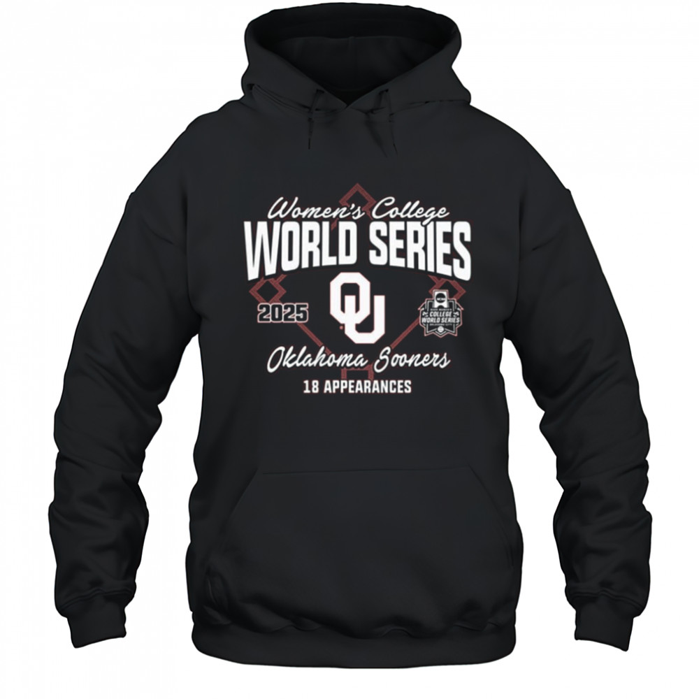 Oklahoma Sooners Crimson Women’s College World Series Bound 18 Appearances 2025 t-shirt Hoodie