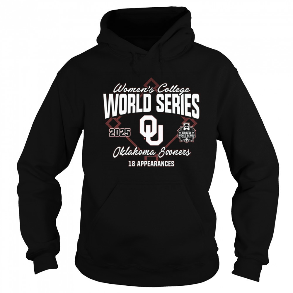 Oklahoma Sooners Crimson Women’s College World Series Bound 18 Appearances 2025 t-shirt Sweatshirt