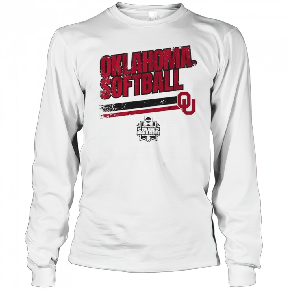 Oklahoma Sooners Softball Women’s NCAA College World Series Stripe t-shirt Long Sleeved