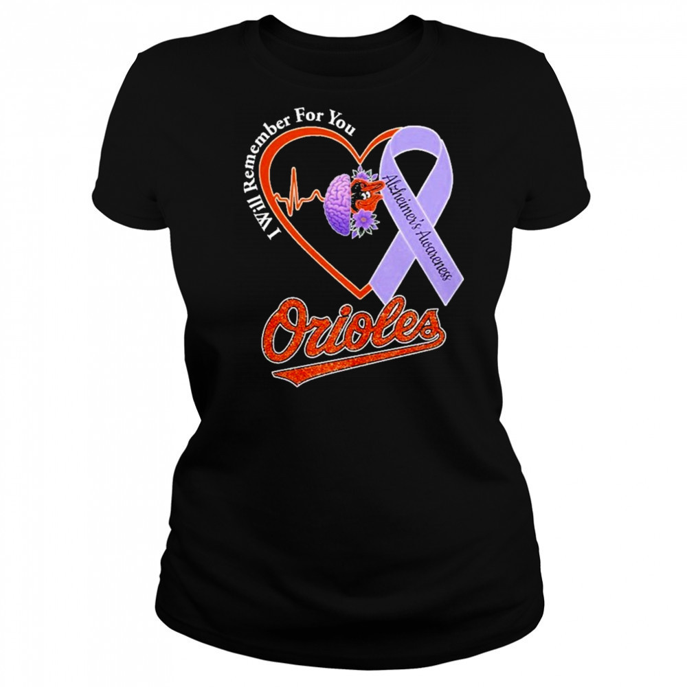 Orioles I Will Remember For You Alzheiner’s Awarness Shirt Women's T-shirt