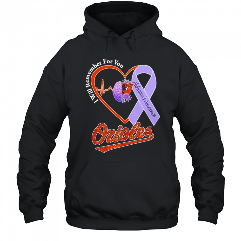 Orioles I Will Remember For You Alzheiner’s Awarness Shirt Hoodie