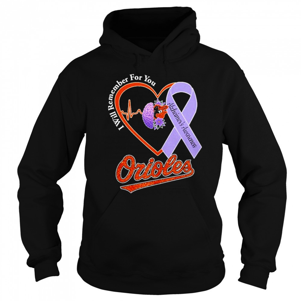 Orioles I Will Remember For You Alzheiner’s Awarness Shirt Sweatshirt