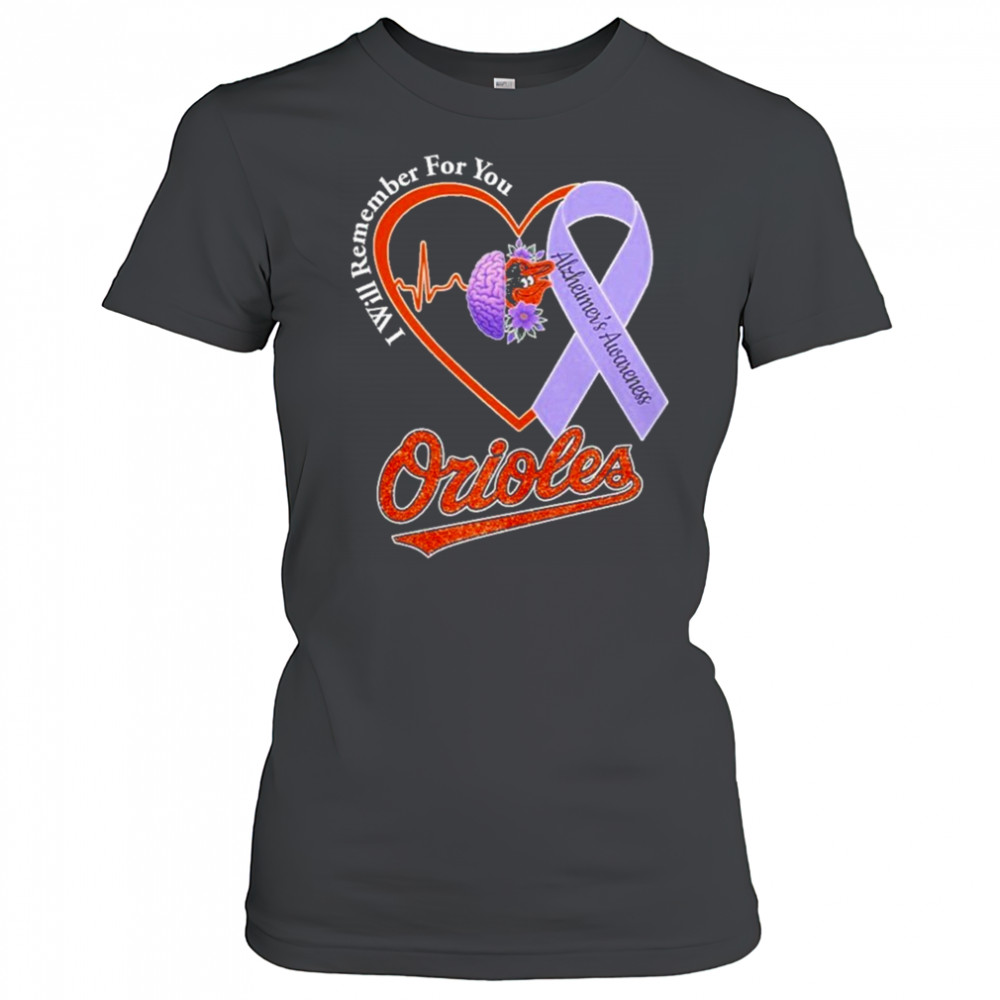 Orioles I Will Remember For You Alzheiner’s Awarness Shirt Women's T-shirt