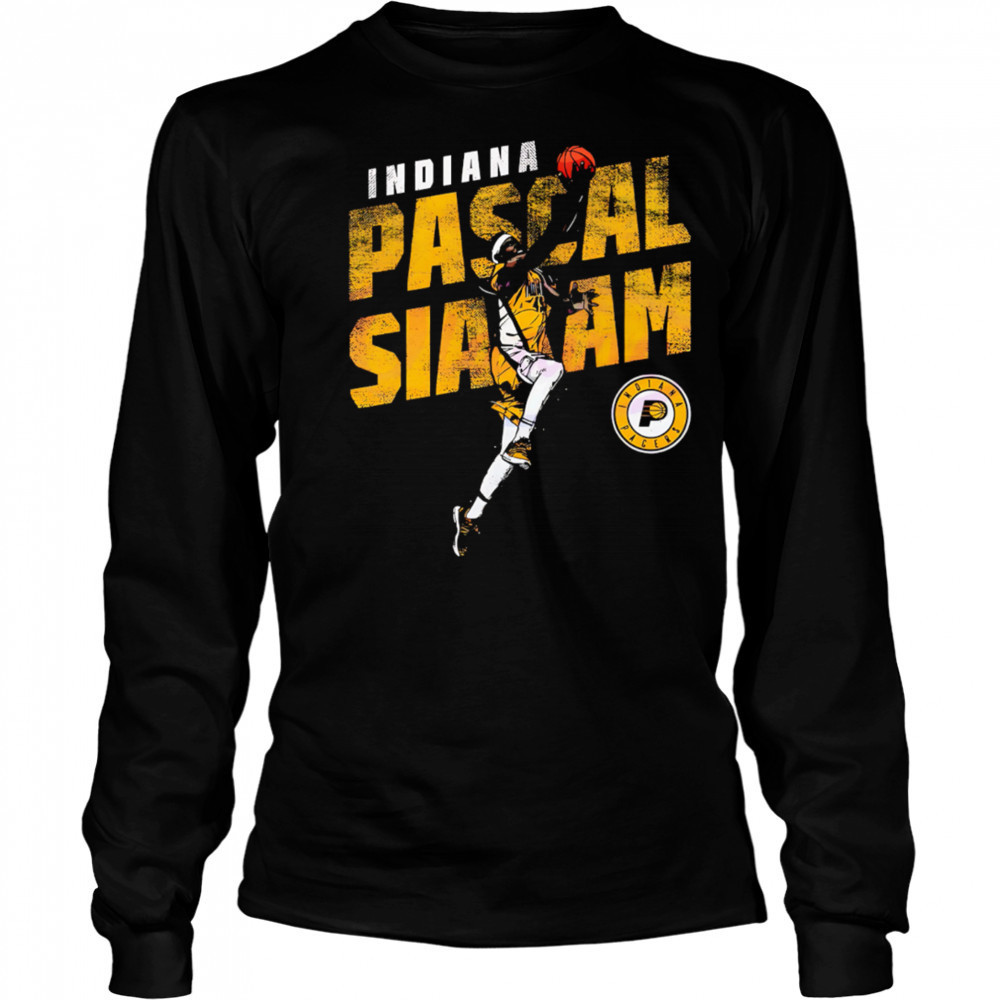 Pascal Siakam Indiana Pacers Basketball Slant retro shirt Long Sleeved