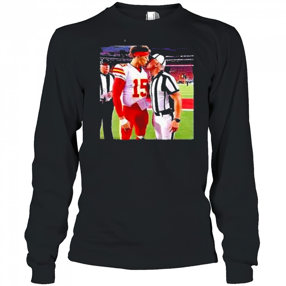 Patrick Mahomes Kissing Nfl Referee Shirt Long Sleeved