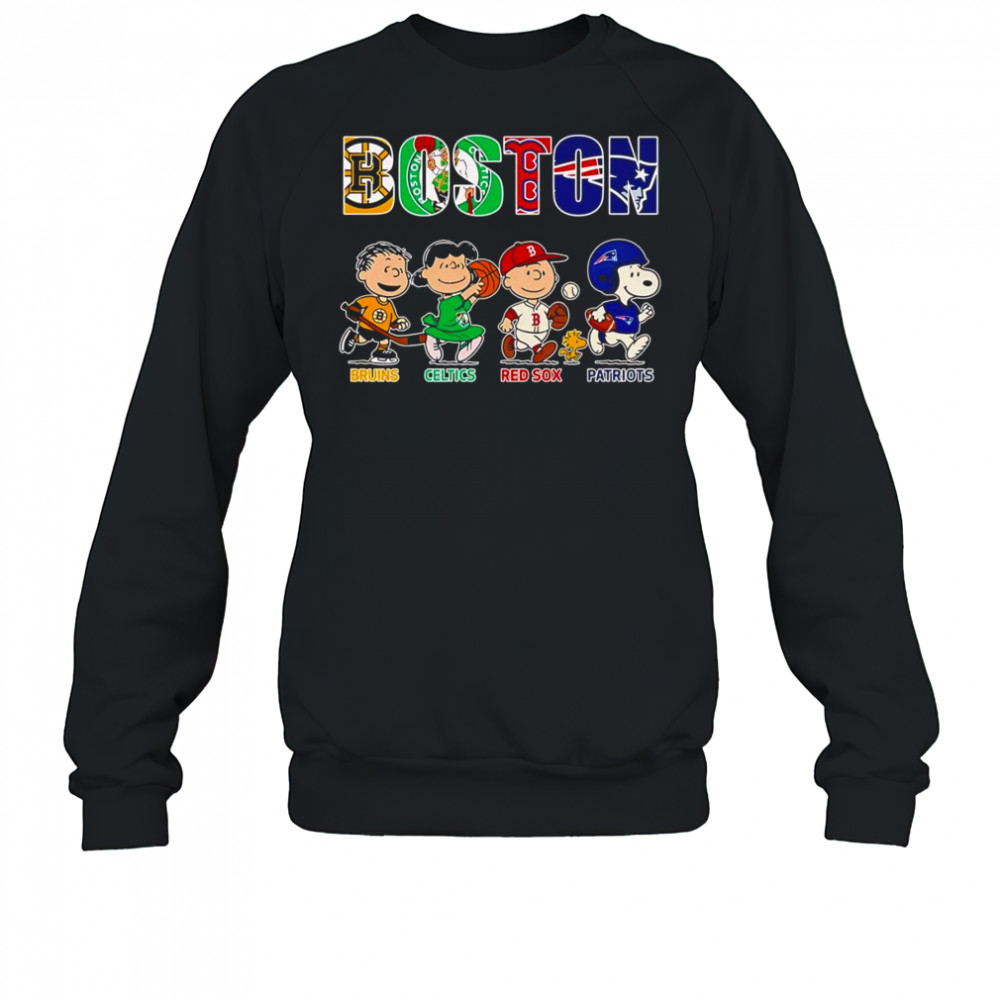 Peanuts Boston Bruins Celtics Red Sox Patriots shirt Sweatshirt