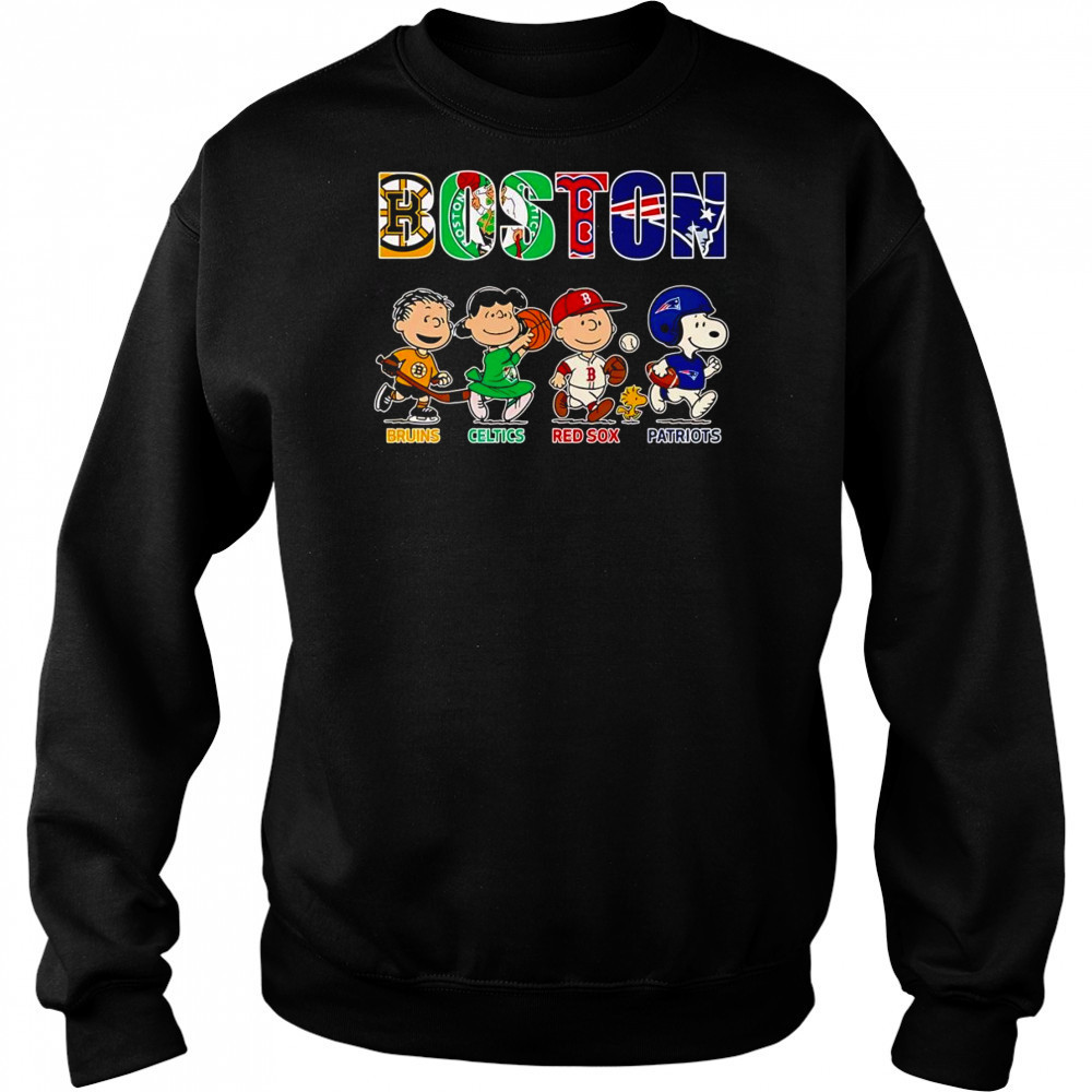 Peanuts Boston Bruins Celtics Red Sox Patriots shirt Hoodie