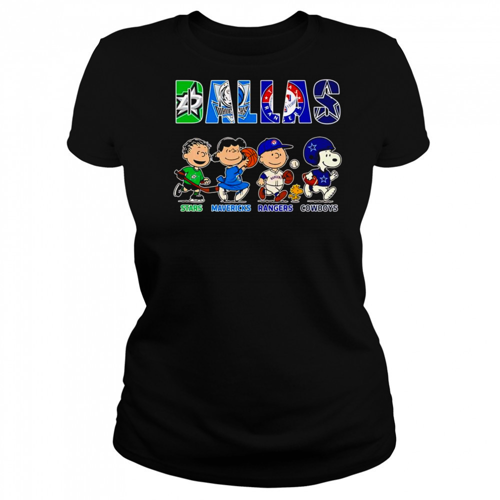 Peanuts Dallas Stars Mavericks Rangers Cowboys shirt Women's T-shirt