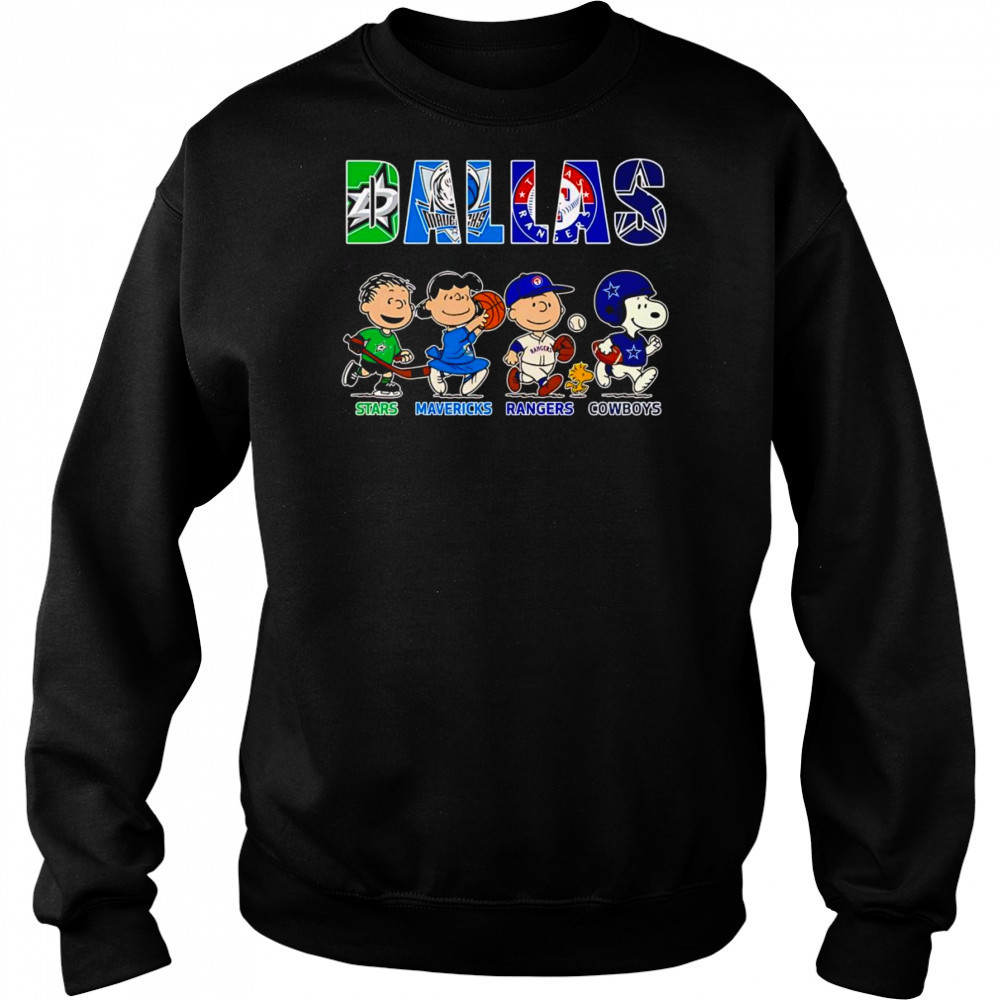 Peanuts Dallas Stars Mavericks Rangers Cowboys shirt Hoodie
