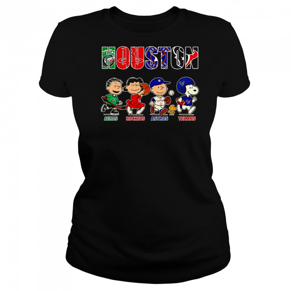 Peanuts Houston Aeros Rockets Astros Texans shirt Women's T-shirt