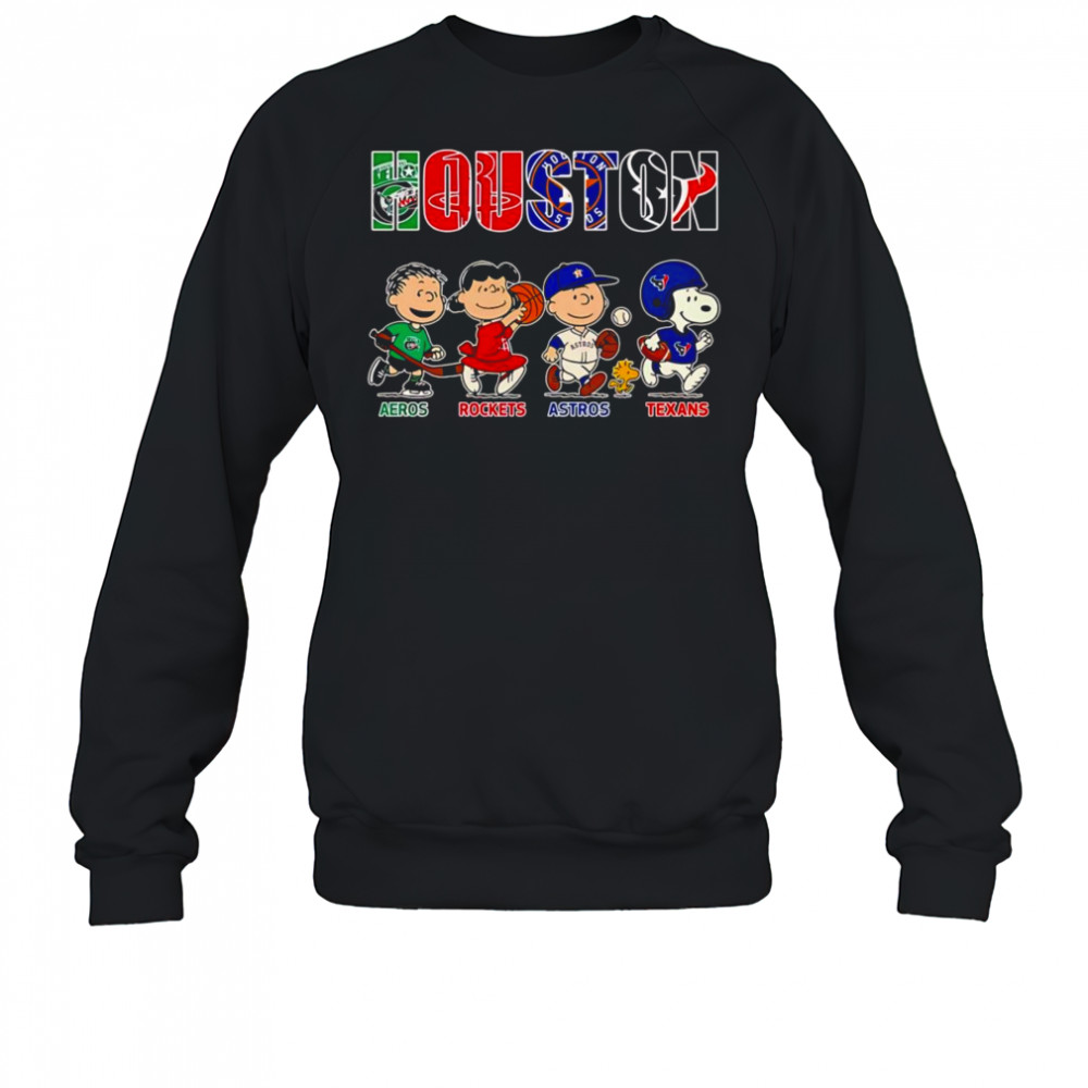 Peanuts Houston Aeros Rockets Astros Texans shirt Sweatshirt