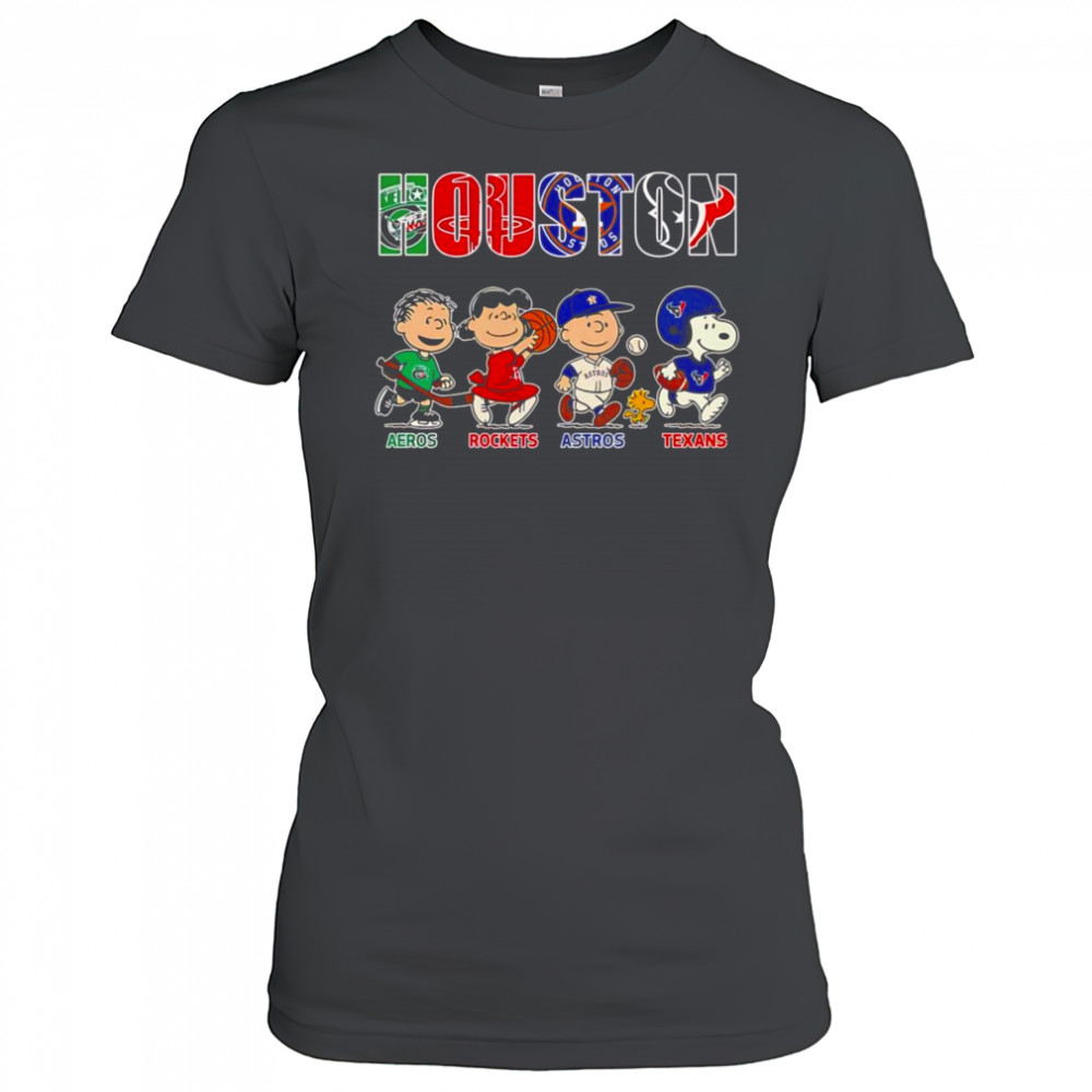 Peanuts Houston Aeros Rockets Astros Texans shirt Women's T-shirt