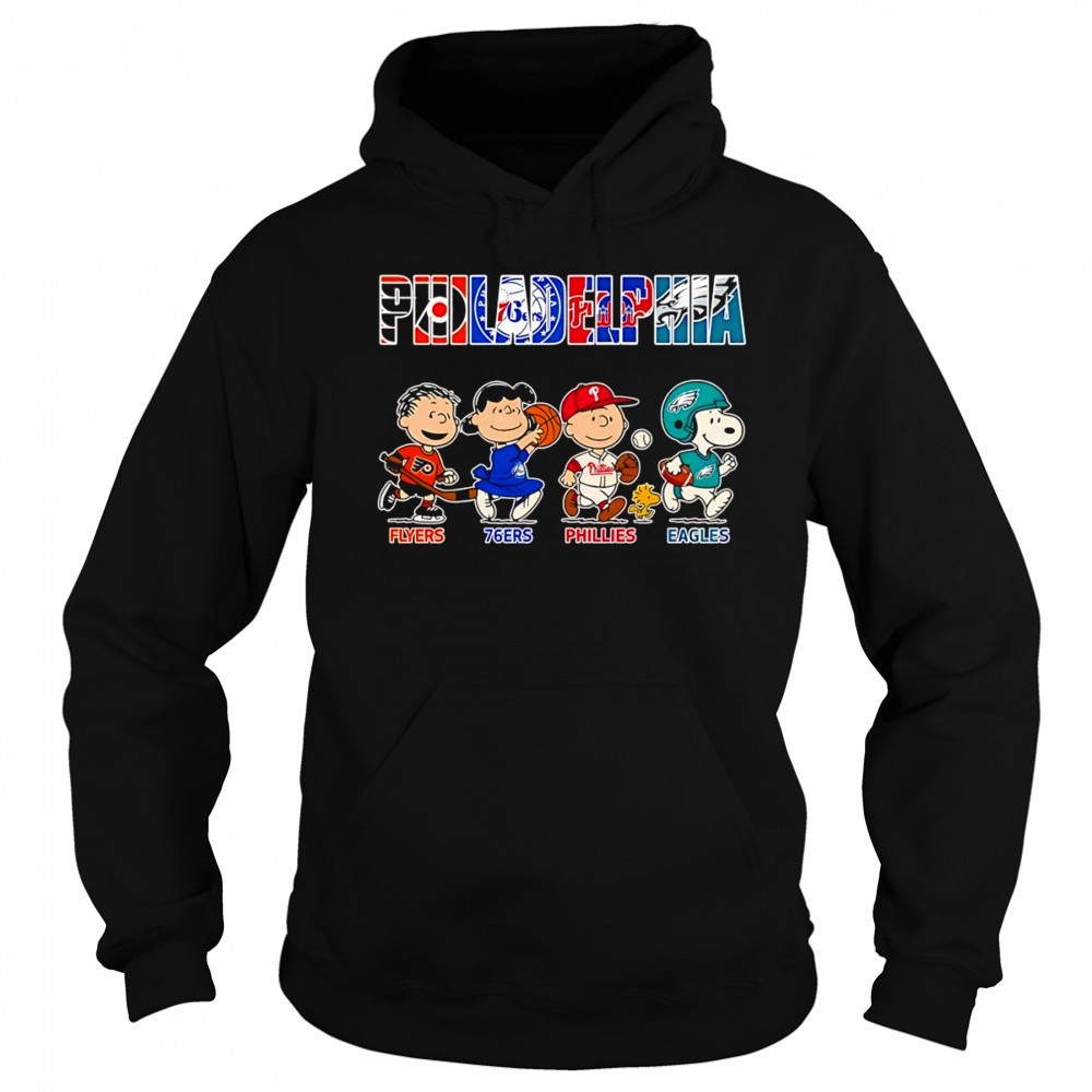 Peanuts Philadelphia Flyers 76ers Phillies Eagles shirt Sweatshirt
