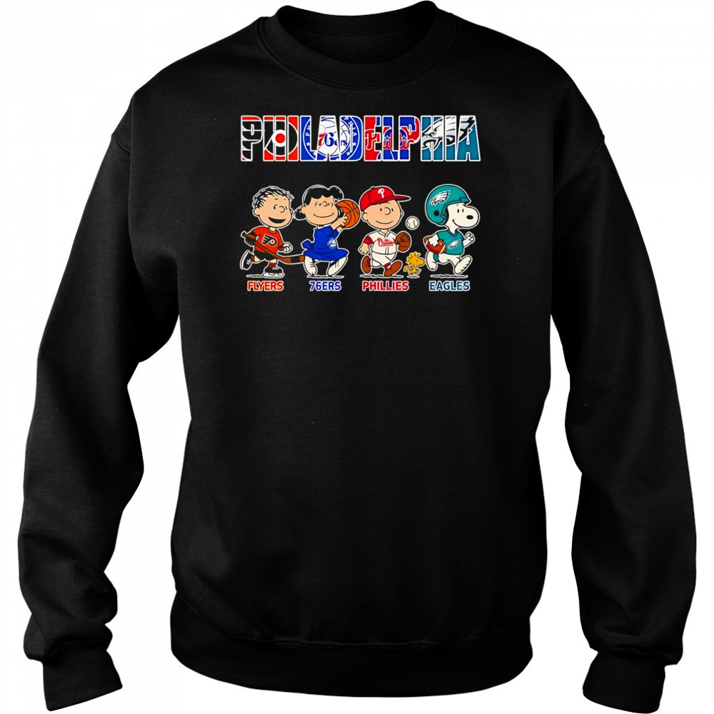 Peanuts Philadelphia Flyers 76ers Phillies Eagles shirt Hoodie