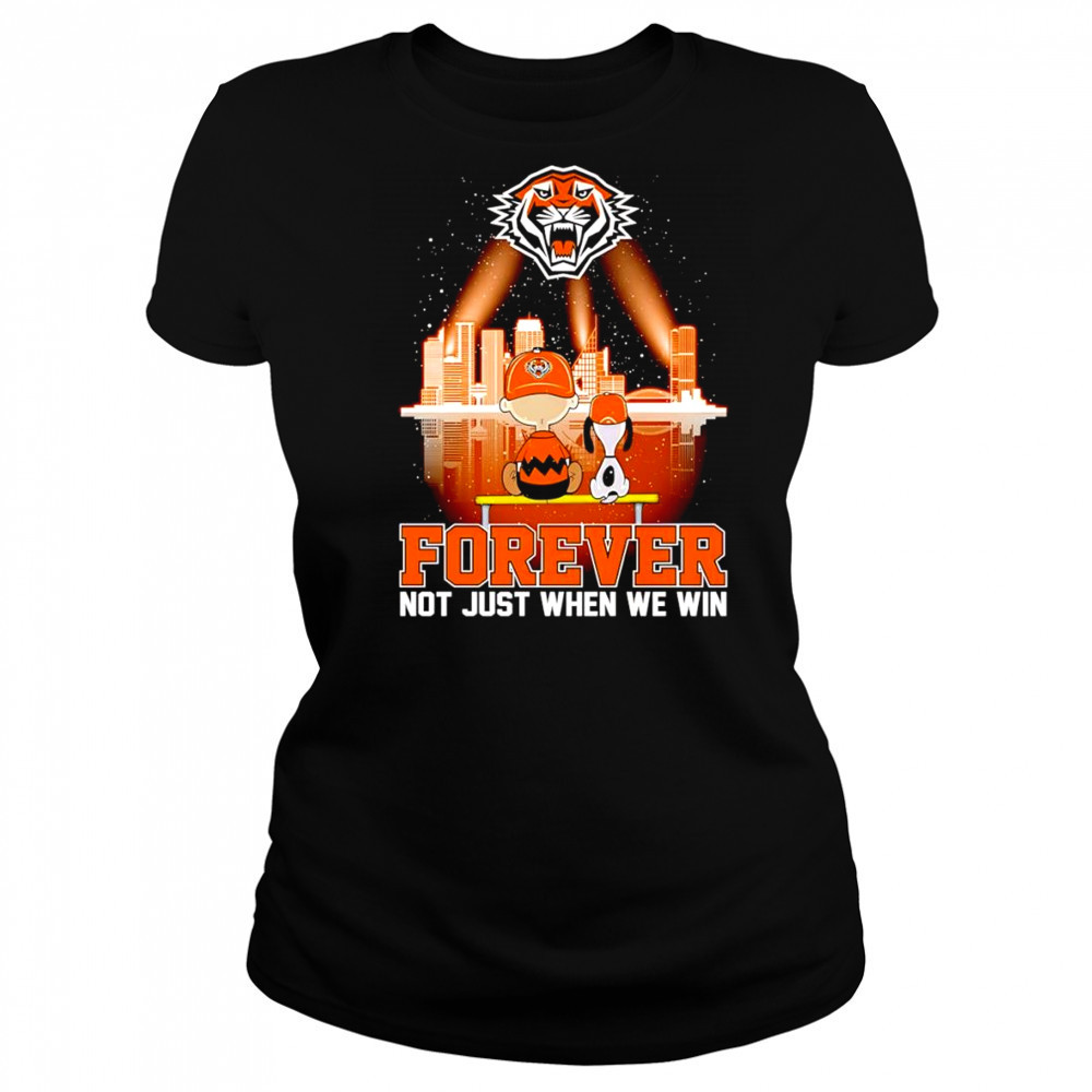 Peanuts watching Wests Tigers forever not just when we win shirt Women's T-shirt
