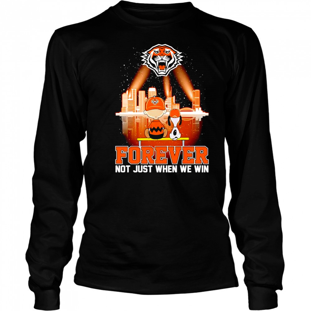 Peanuts watching Wests Tigers forever not just when we win shirt Long Sleeved