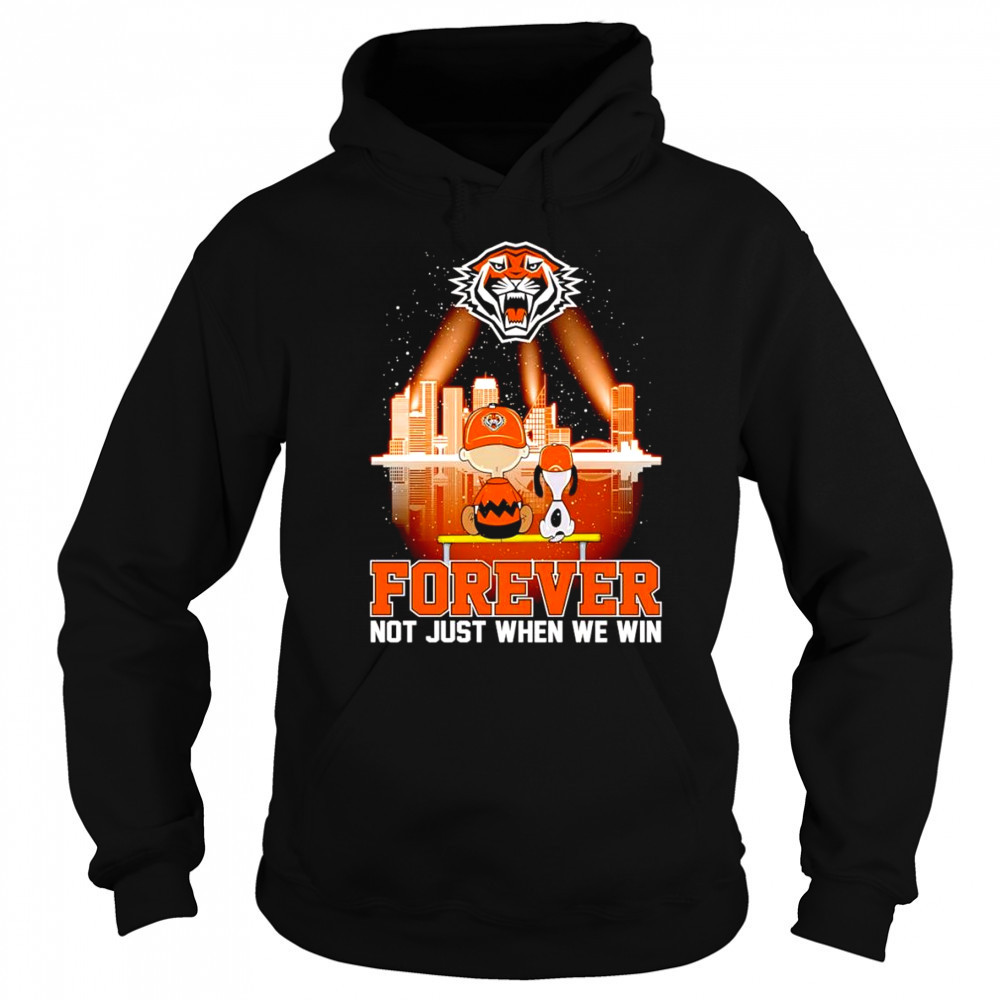 Peanuts watching Wests Tigers forever not just when we win shirt Sweatshirt