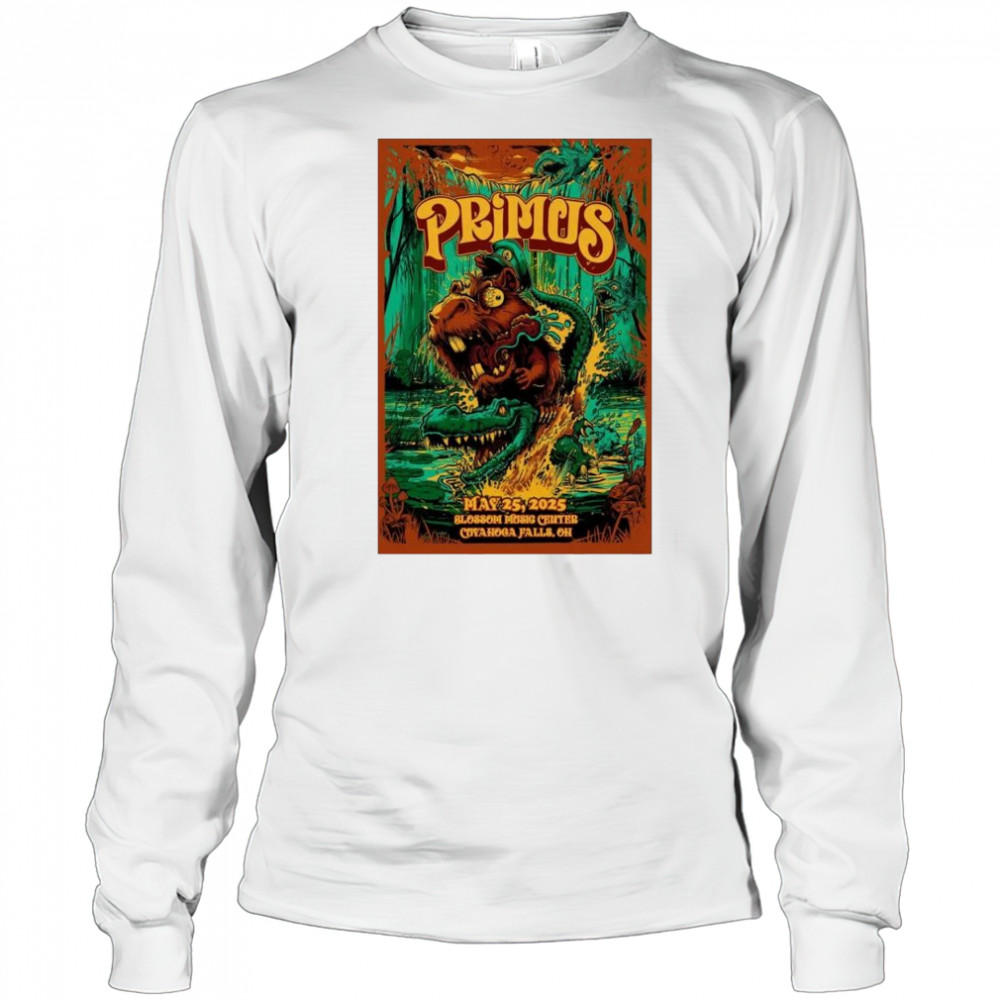 Primus Blossom Music Center Cuyahoga Falls OH May 25 2025 Tour t-shirt Long Sleeved