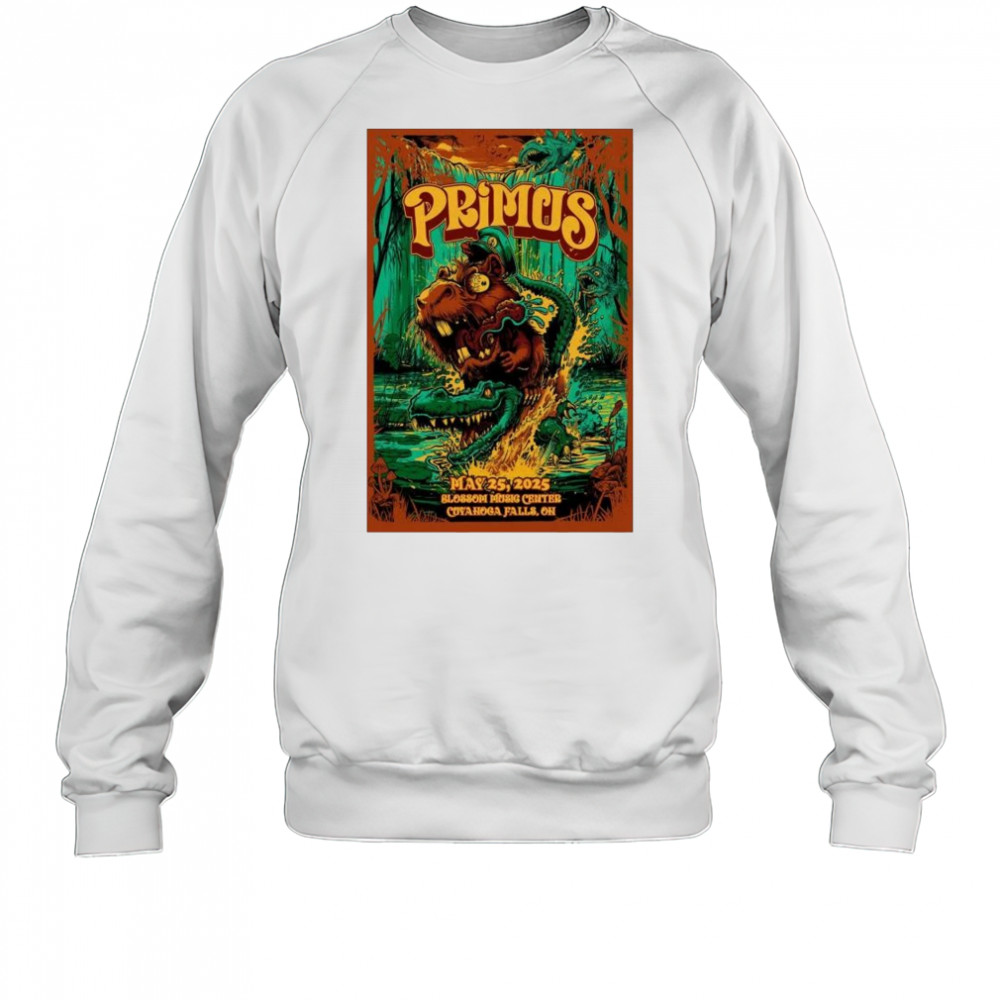 Primus Blossom Music Center Cuyahoga Falls OH May 25 2025 Tour t-shirt Sweatshirt