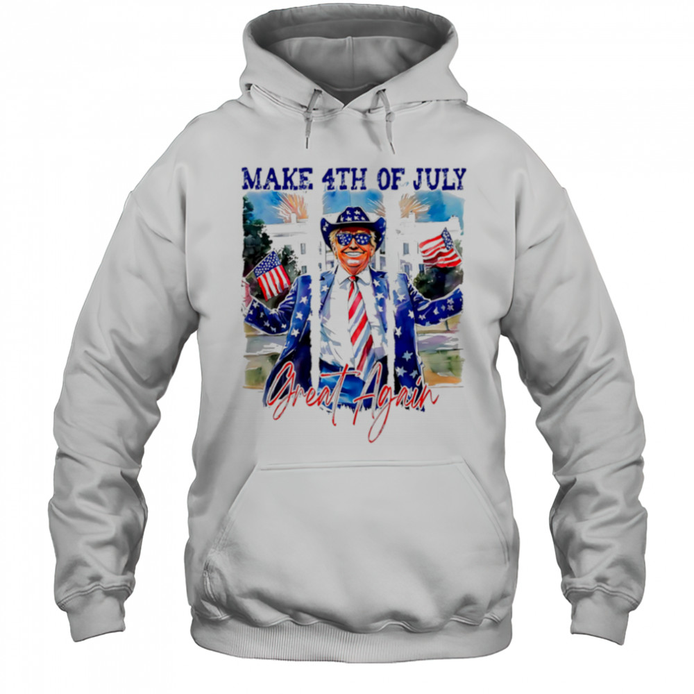 Retro Make 4th Of July Great Again Trump white house shirt Hoodie