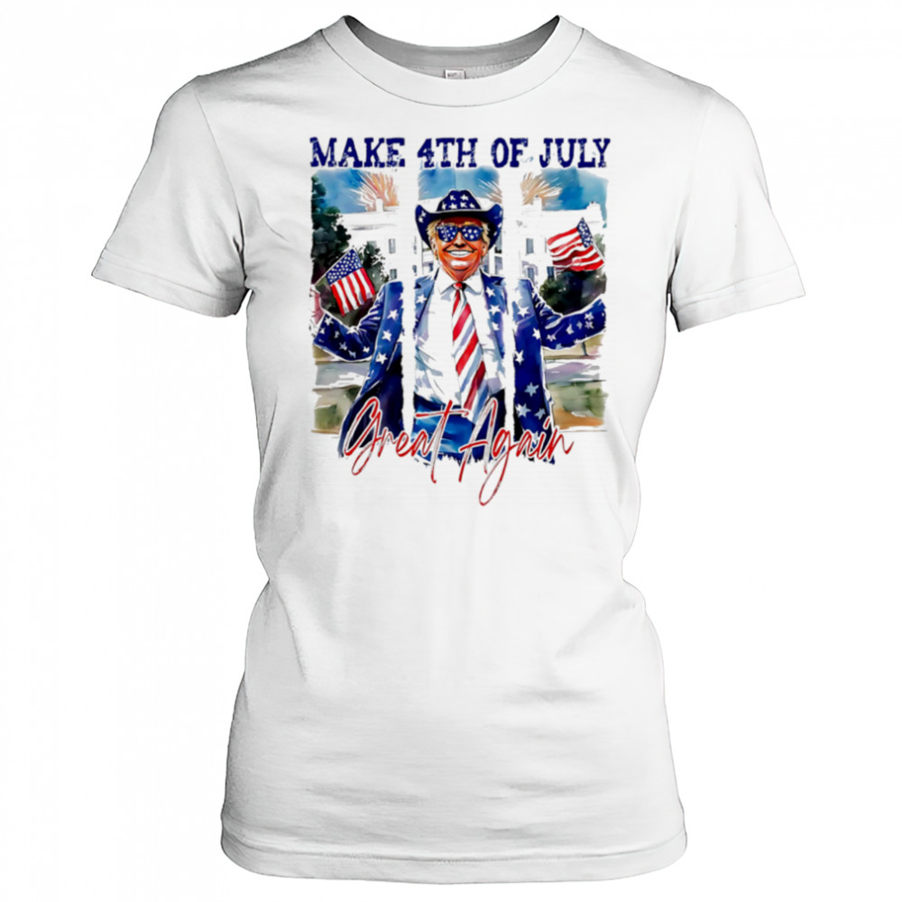 Retro Make 4th Of July Great Again Trump white house shirt Women's T-shirt