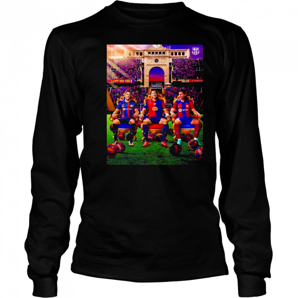 Robert Lewandowski From Barcelona A Century Of Barcelona Goals shirt Long Sleeved