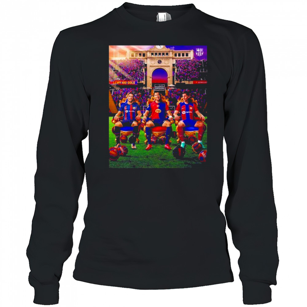 Robert Lewandowski From Barcelona A Century Of Barcelona Goals shirt Long Sleeved
