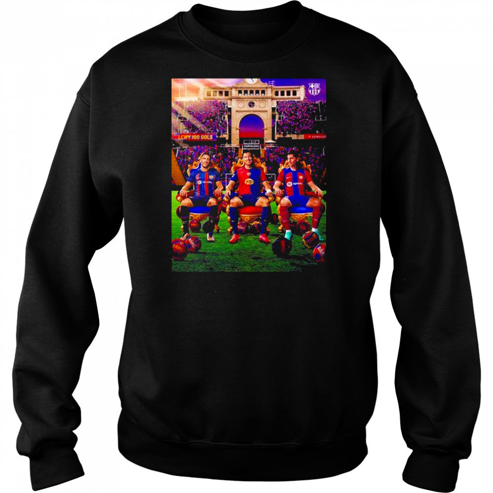 Robert Lewandowski From Barcelona A Century Of Barcelona Goals shirt Hoodie