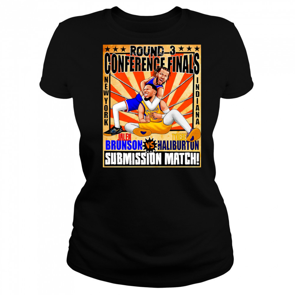 Round 3 Conference Finals Jalen Brunson vs Tyrese Haliburton Submission Match shirt Women's T-shirt