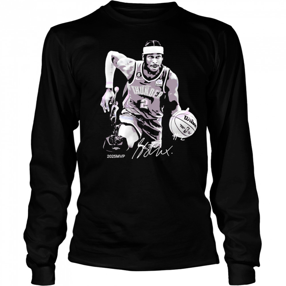 Shai Gilgeous Alexander 2025 Mvp Monochrome shirt Long Sleeved