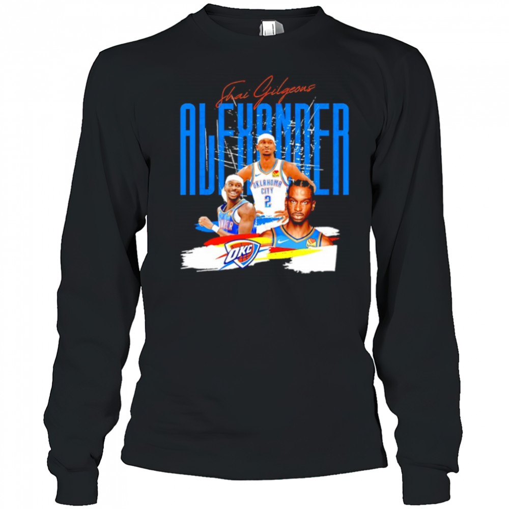 Shai Gilgeous-Alexander Oklahoma City Thunder MVP NBA Basketball graphic shirt Long Sleeved