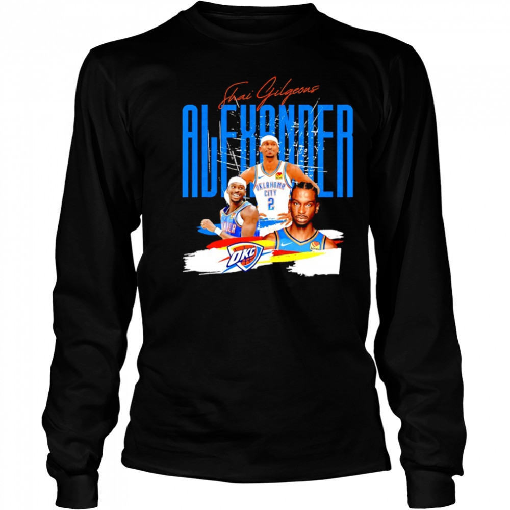 Shai Gilgeous-Alexander Oklahoma City Thunder MVP NBA Basketball graphic shirt Long Sleeved
