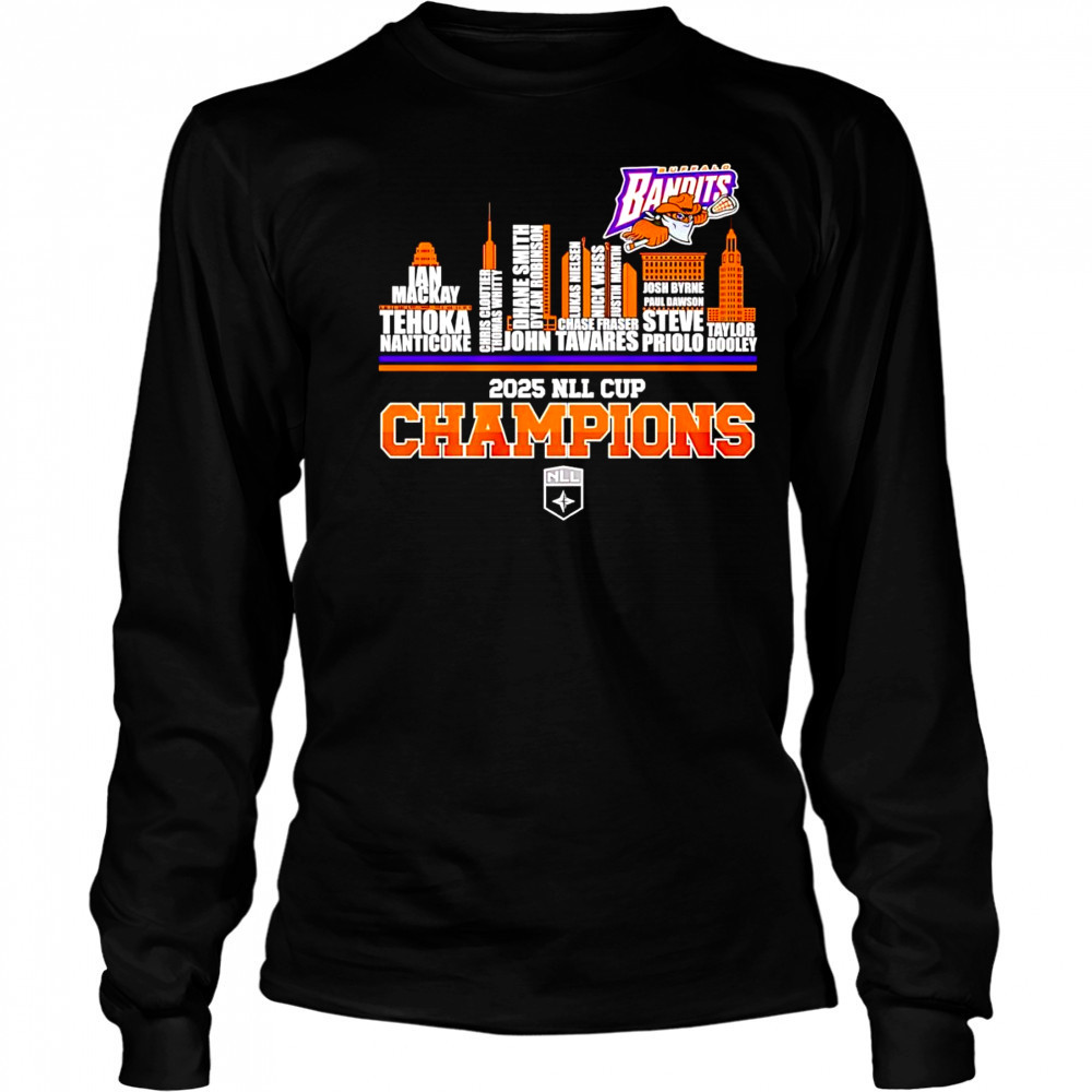 Skyline 2025 NLL Cup Champions Buffalo Bandits shirt Long Sleeved