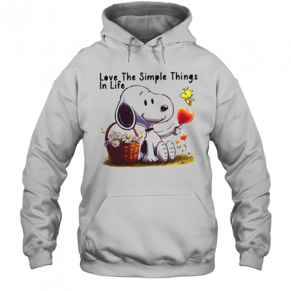 Snoopy love the simple things in life shirt Hoodie
