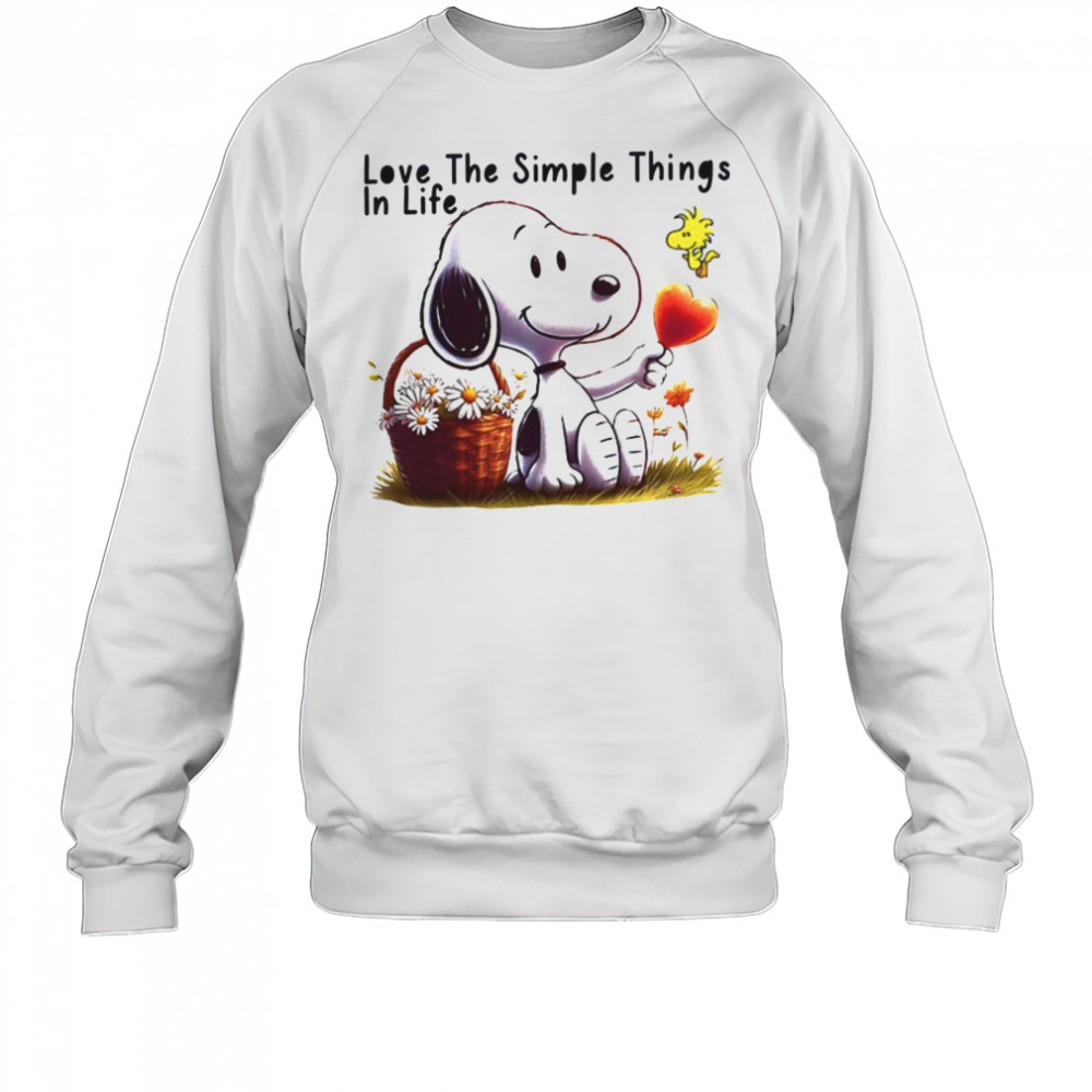 Snoopy love the simple things in life shirt Sweatshirt