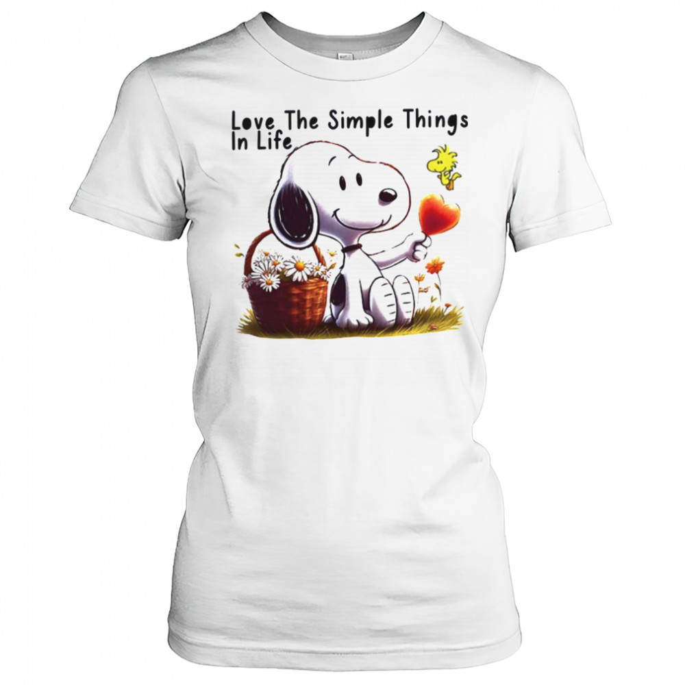 Snoopy love the simple things in life shirt Women's T-shirt