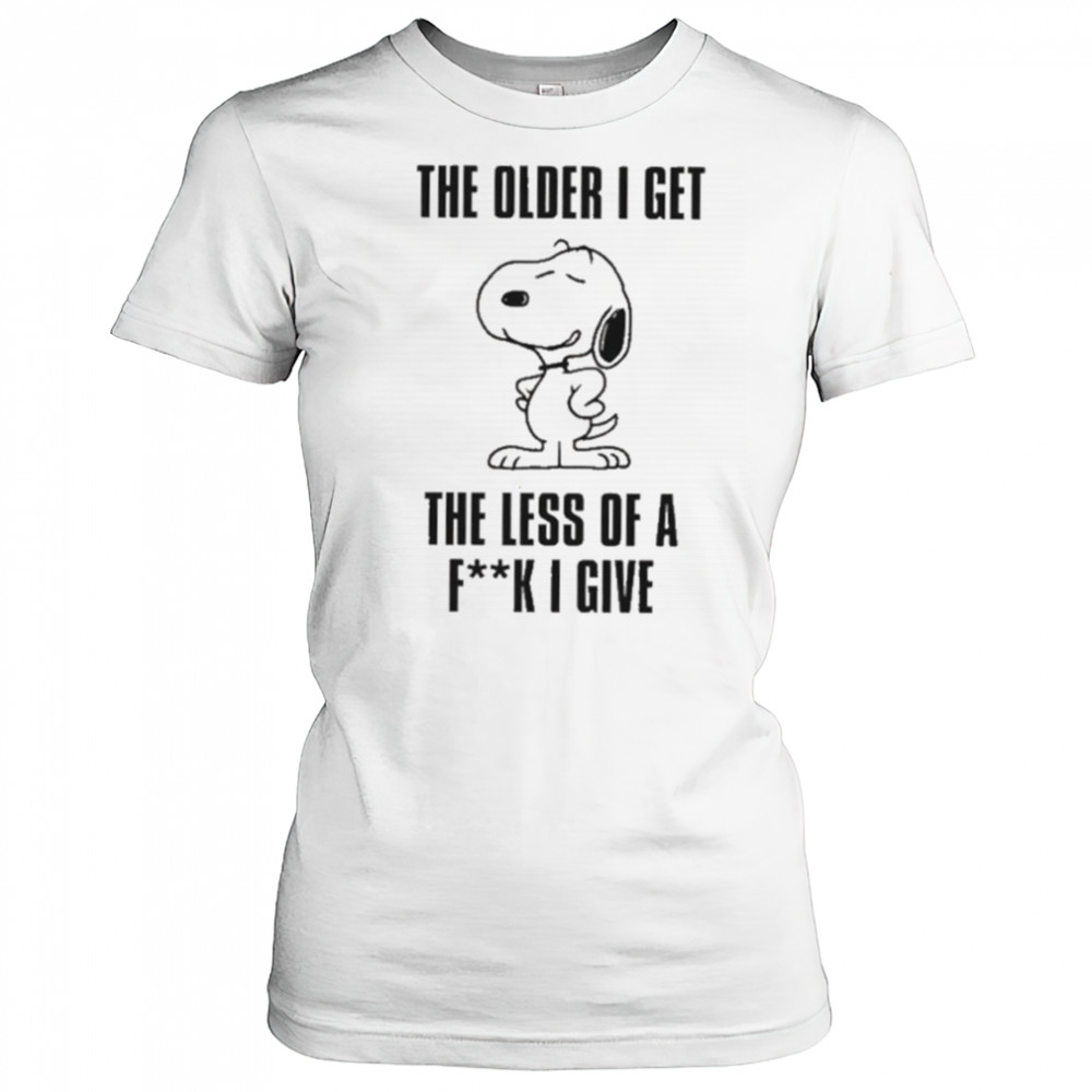 Snoopy the older I get the less of a fuck I give shirt Women's T-shirt
