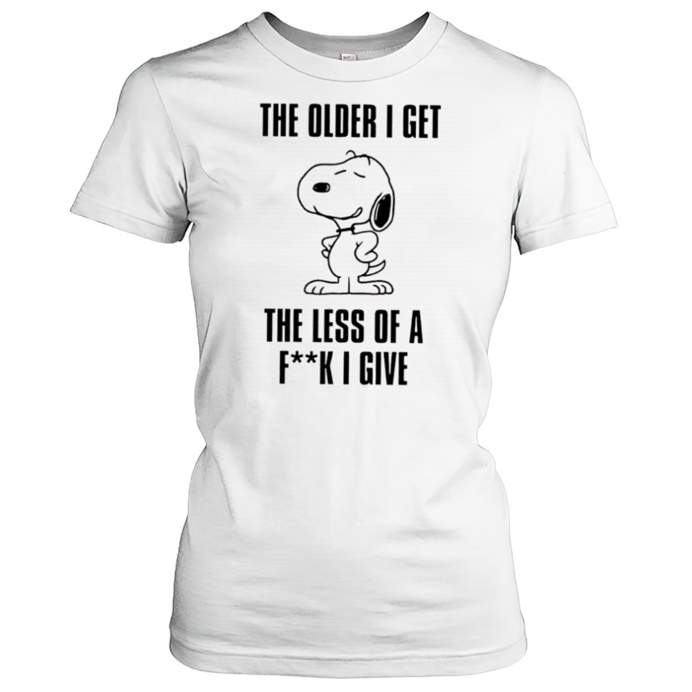 Snoopy the older I get the less of a fuck I give shirt Women's T-shirt