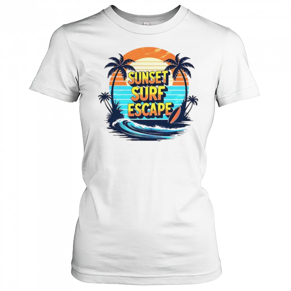 Sunset surf escape vintage shirt Women's T-shirt